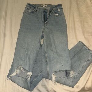 Abercrombie & Fitch High Rise 90s Ankle Straight Jean